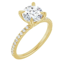 French-Set Engagement Ring