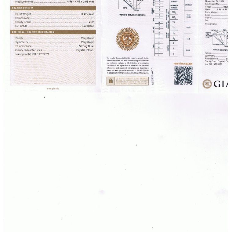 Round, 1.11 Ct, E, SI1, Excellent Cut Diamond